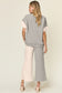 Texture Contrast T-Shirt and Wide Leg Pants Set - 4 Colors