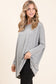 Round Neck Long Sleeve Tunic - Gray