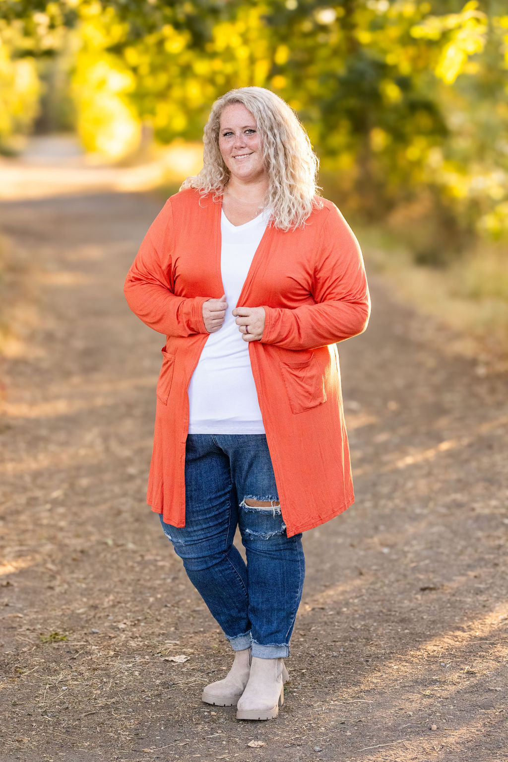 Classic Cardigan - Pumpkin