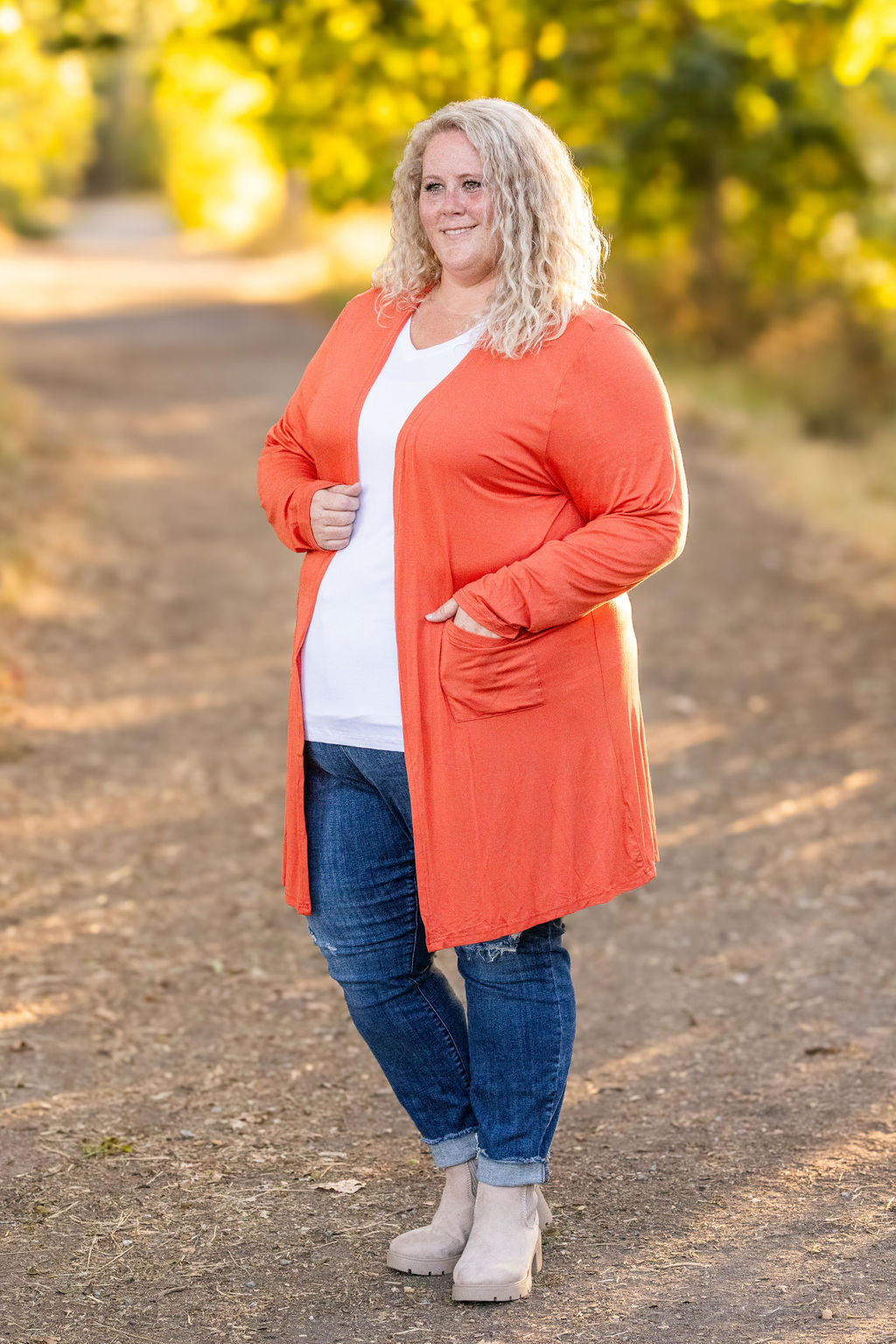 Classic Cardigan - Pumpkin