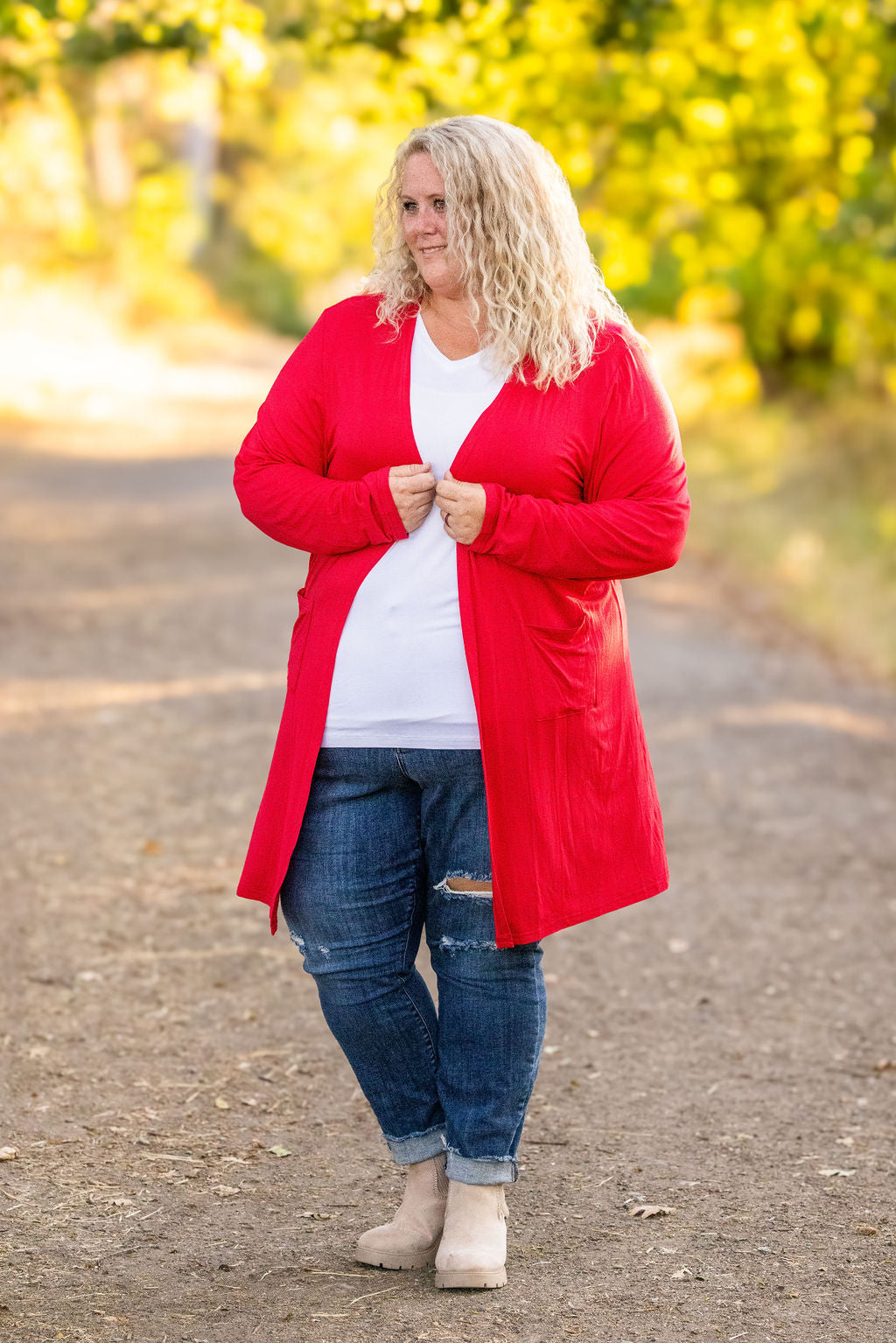 Classic Cardigan - Red