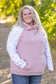 Zoey ZipCowl Sweatshirt - Pink and Blush Floral