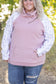 Zoey ZipCowl Sweatshirt - Pink and Blush Floral