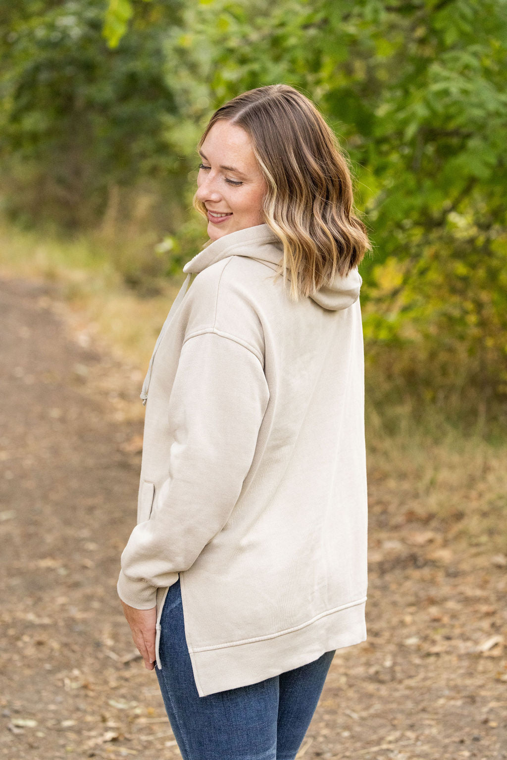 Vintage Wash Hoodie - Beige