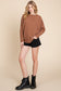 Drop Shoulder Long Sleeve Knit Top - Camel