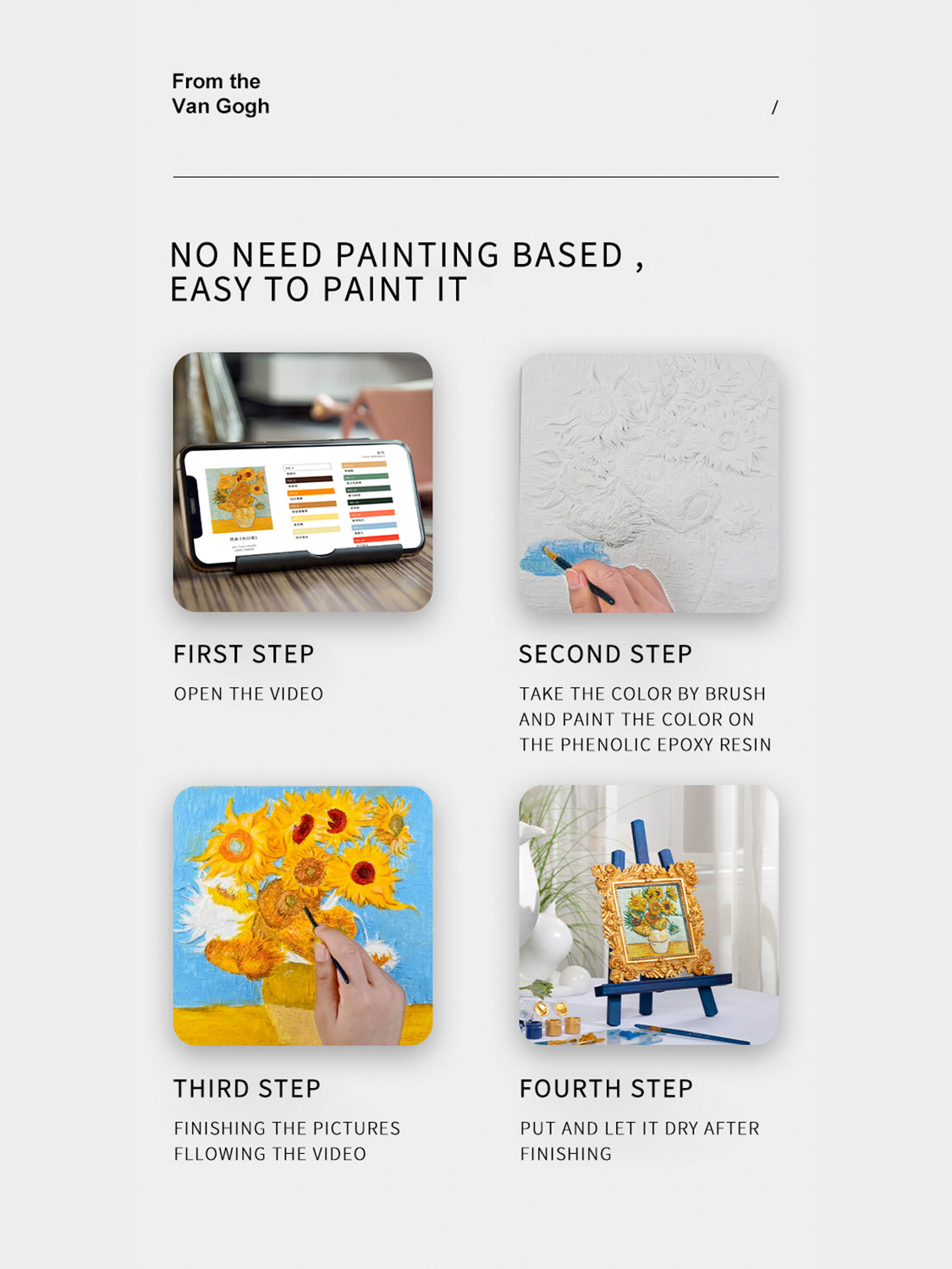 Van Gogh's Irises DIY 3D Oil Painting Kit