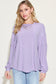 Ribbed Round Neck Long Sleeve T-Shirt - 8 Colors