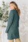 Ribbed Round Neck Long Sleeve Slit Top - 5 Colors