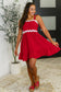 Acting Brand New Contrast Trim Crinkle Woven Dress