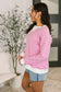 Almost Therapeutic Drop Shoulder Pullover in Candy Pink