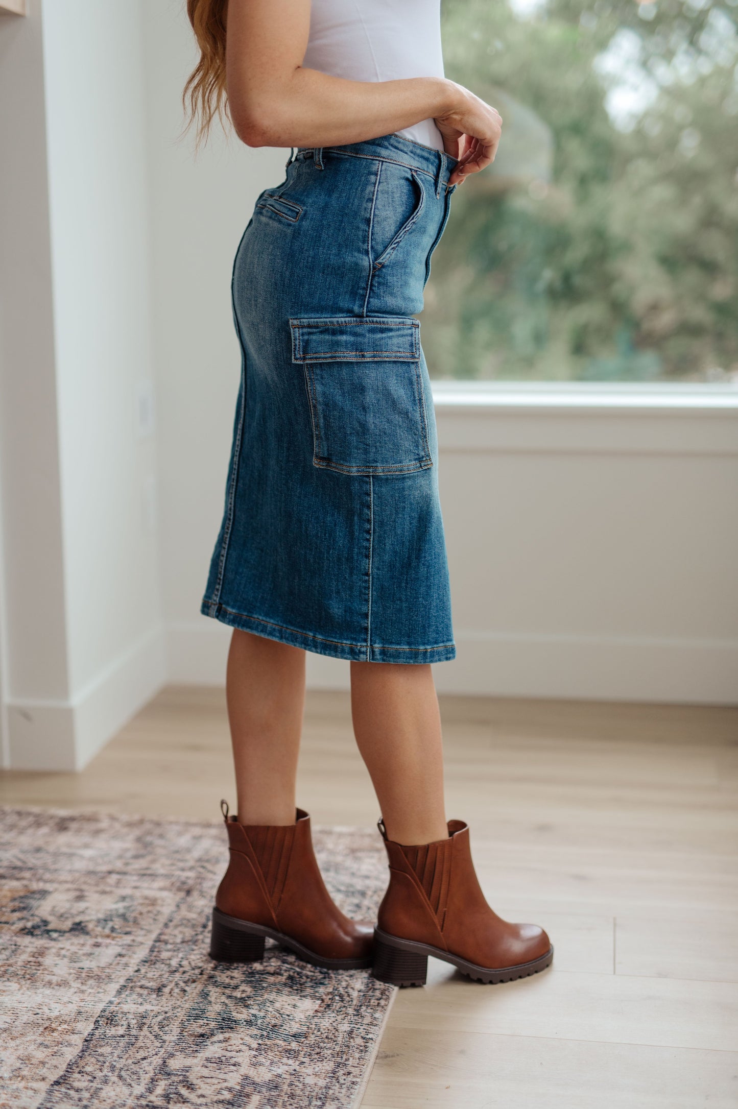 Judy Blue Cargo Denim Skirt