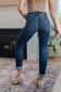 Judy Blue Cuffed Slim Fit Dark Wash Jeans