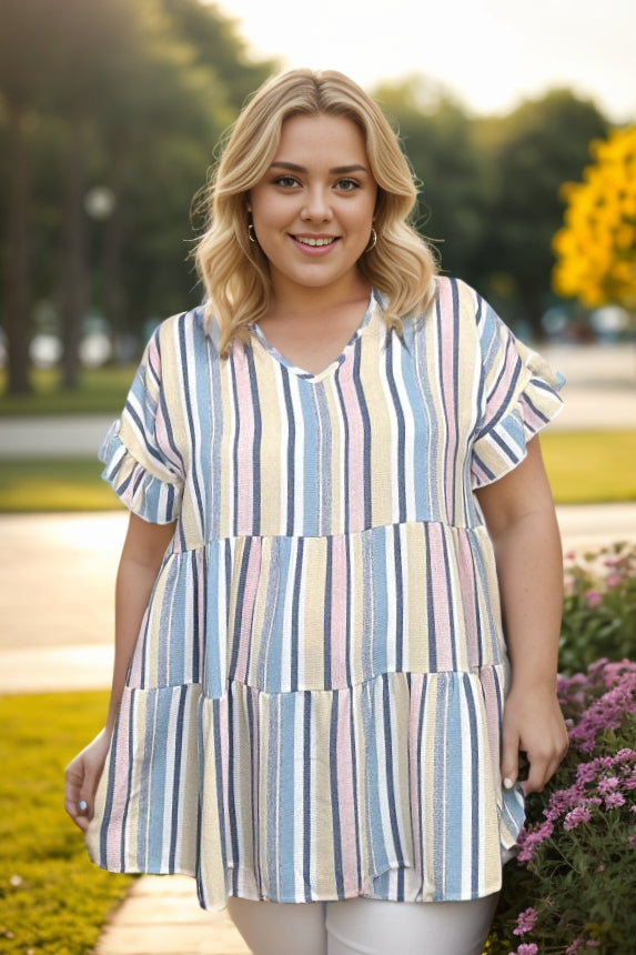 Angelic Striped Short Sleeve