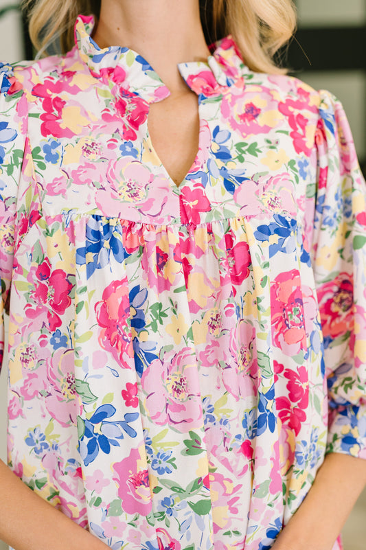 Barely Catch My Breath Notch Neck Dress