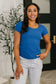 Basically A Part of Me Scoop Necked Tee in Classic Blue