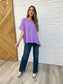 Basically Flowing Dolman Sleeve Top in Lavender