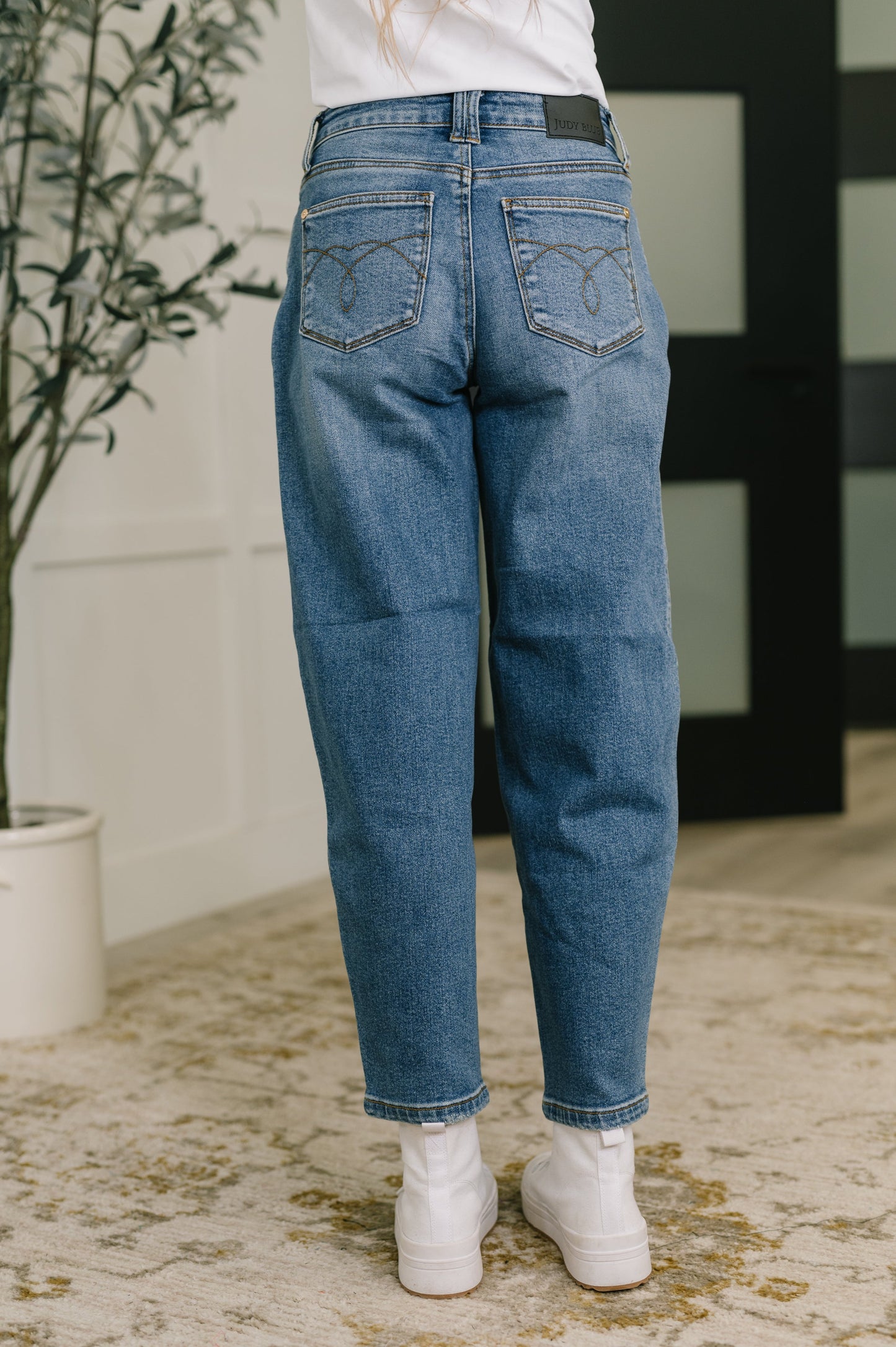 Judy Blue High Waist Soft Barrel Stitch Thru Pocket Jeans