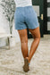 Boardwalk Talks Drawstring Shorts in Dark Blue