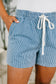 Boardwalk Talks Drawstring Shorts in Dark Blue