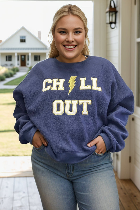 Bolt Up & Chill Out - Navy Sweater