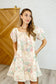 Bow Peep Eyelet Knit Dress in Pink and Green