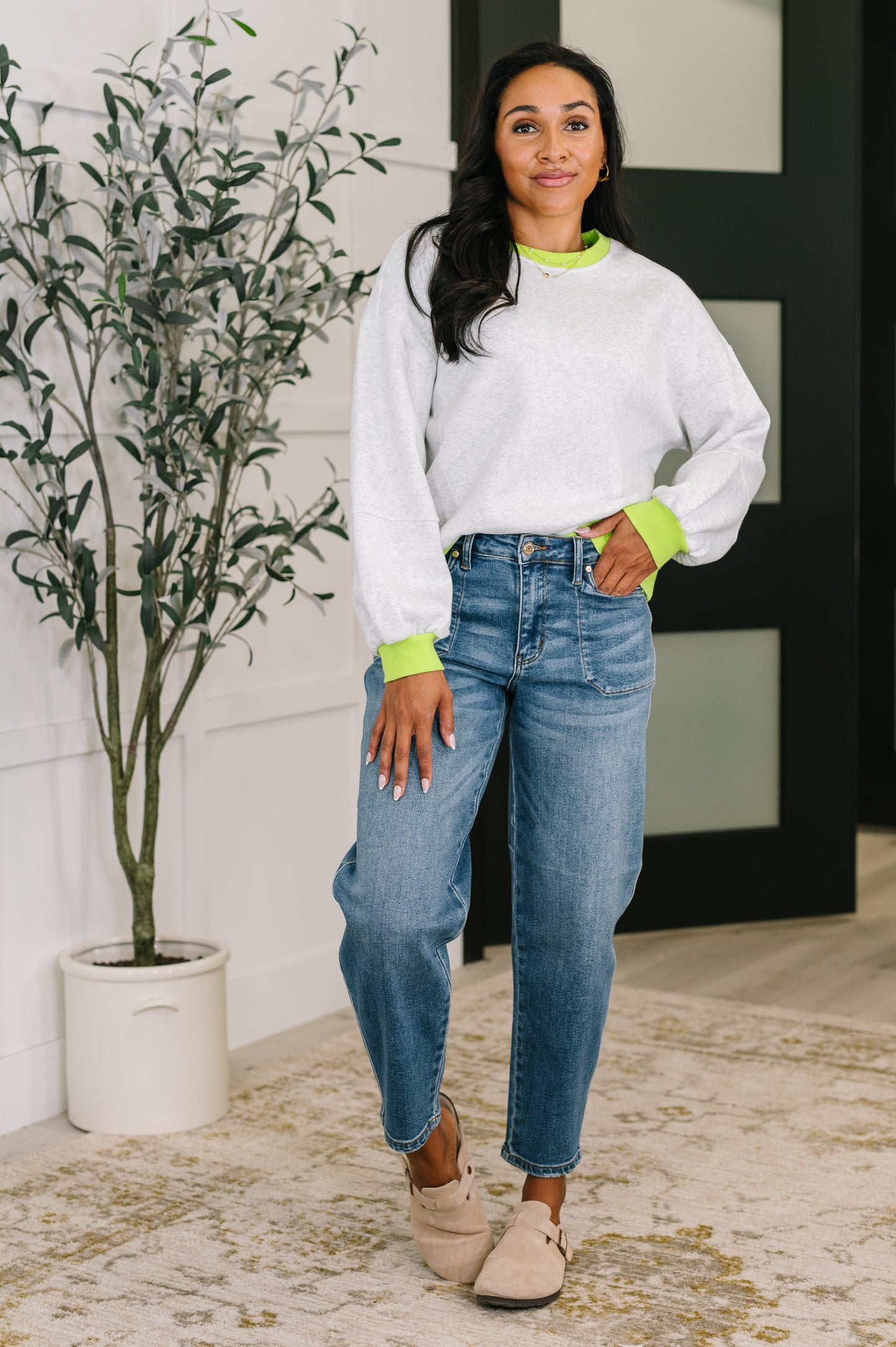 Can't Quit the Knit Contrast Pullover