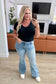 Judy Blue Mid Rise Control Top Distressed Flare Jeans