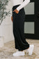 City Ease Wide Leg Bottoms in Black