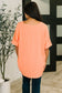 Counter Part Crinkle Woven V-Neck Top in Coral