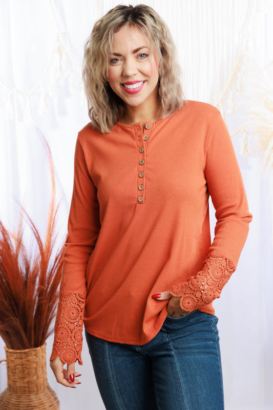 Cuffed With Love Top - Henley