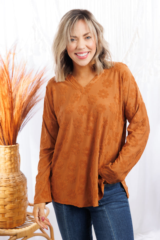 Desert Flowers Long Sleeve Top