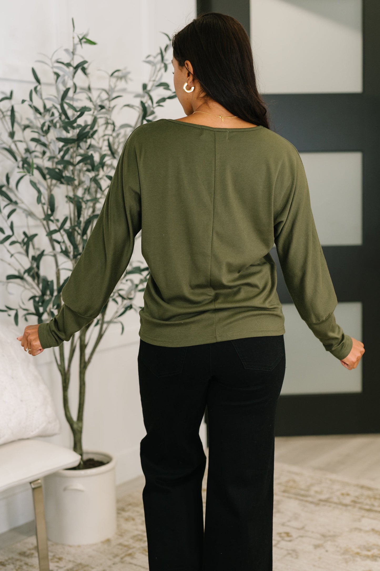 Dinner Plans Dolman Long Sleeve Top