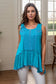 Electric Teal Sleeveless Top