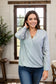 Emma - Grey Surplice Top