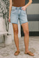 Judy Blue Mid Rise Rigid Magic Dad Shorts