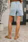Judy Blue Mid Rise Rigid Magic Dad Shorts