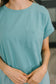 Fix You Right Up Short Sleeve Midi Dress in Dusty Teal