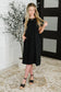Flatter Me Later Relaxed Dress in Black