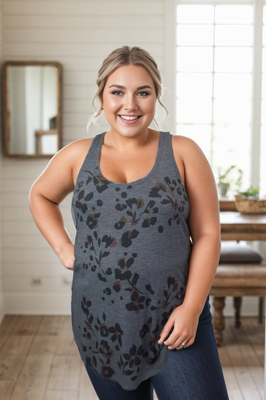 Floral Shadows - Tank Top