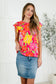 Garden Giggles Flutter Sleeve Top
