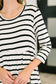 Haute Mess Scooped Hem Casual Dress in Black and White Striped