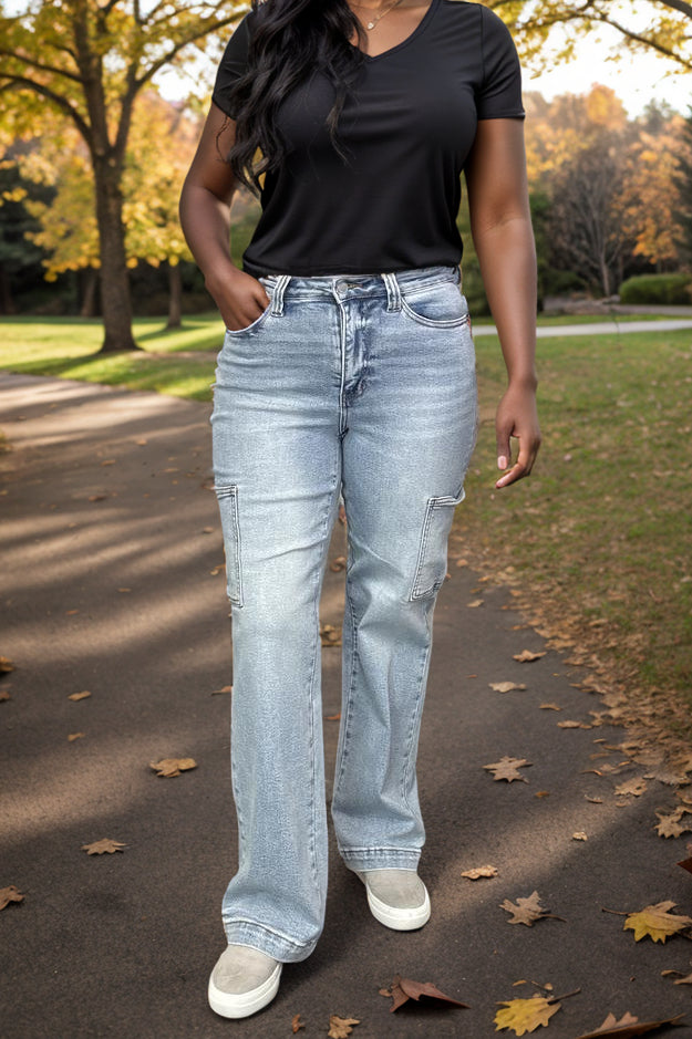 High Energy - Judy Blue High Rise Cargo Jeans