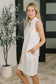 High Tide High Neck Embossed Sleeveless Dress in Off White