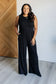 Hilary Wide Leg Jumpsuit in Black