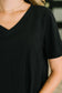 I Don't Have to Choose V-Neck Tee in Black