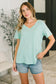 I Don't Have to Choose V-Neck Tee in Mint