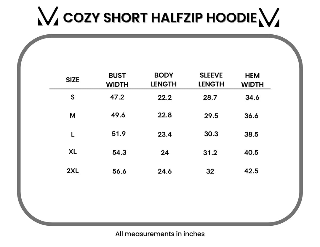 Cozy Short HalfZip Hoodie - Black