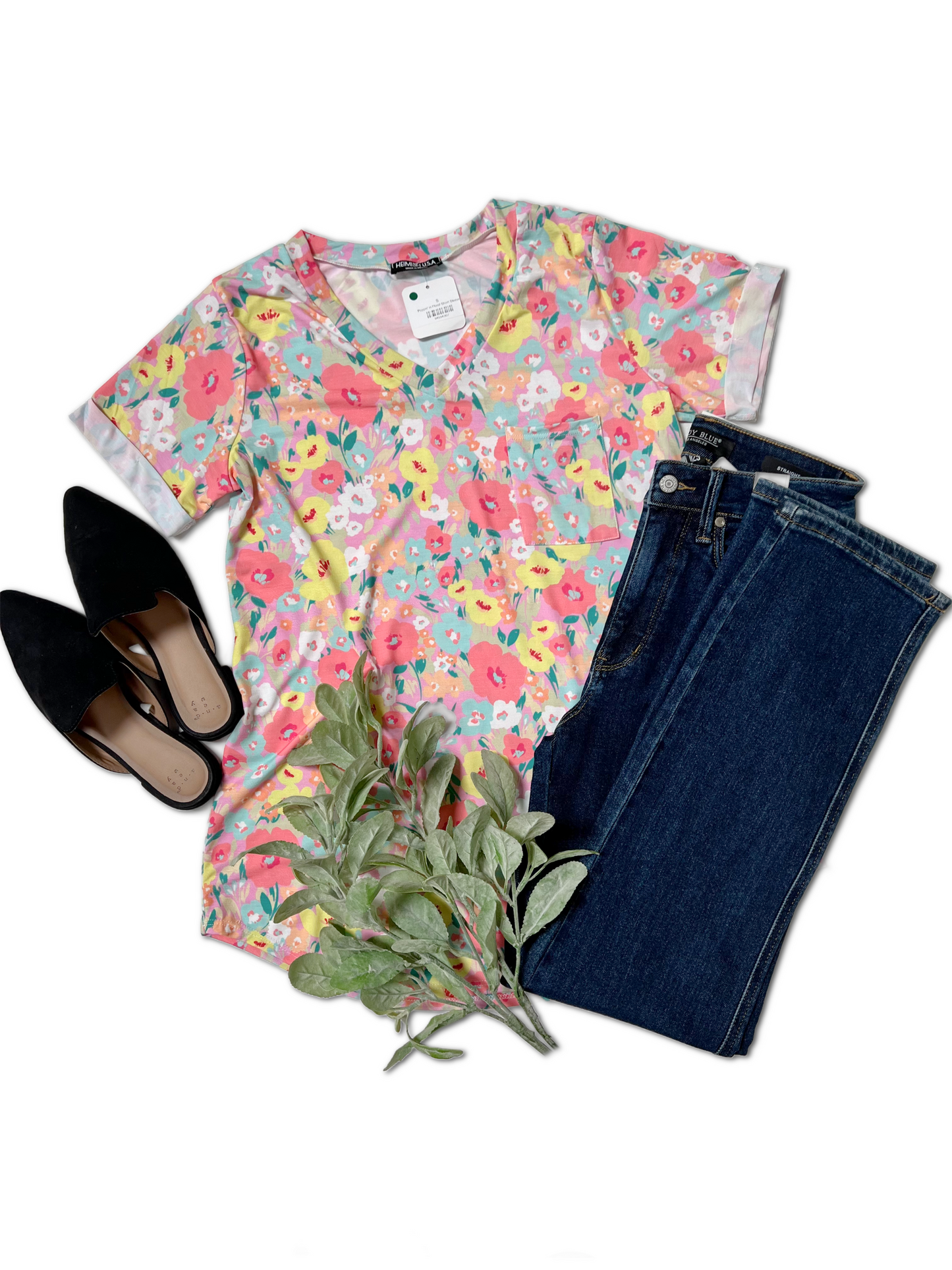 Poppin' in Floral Short Sleeve