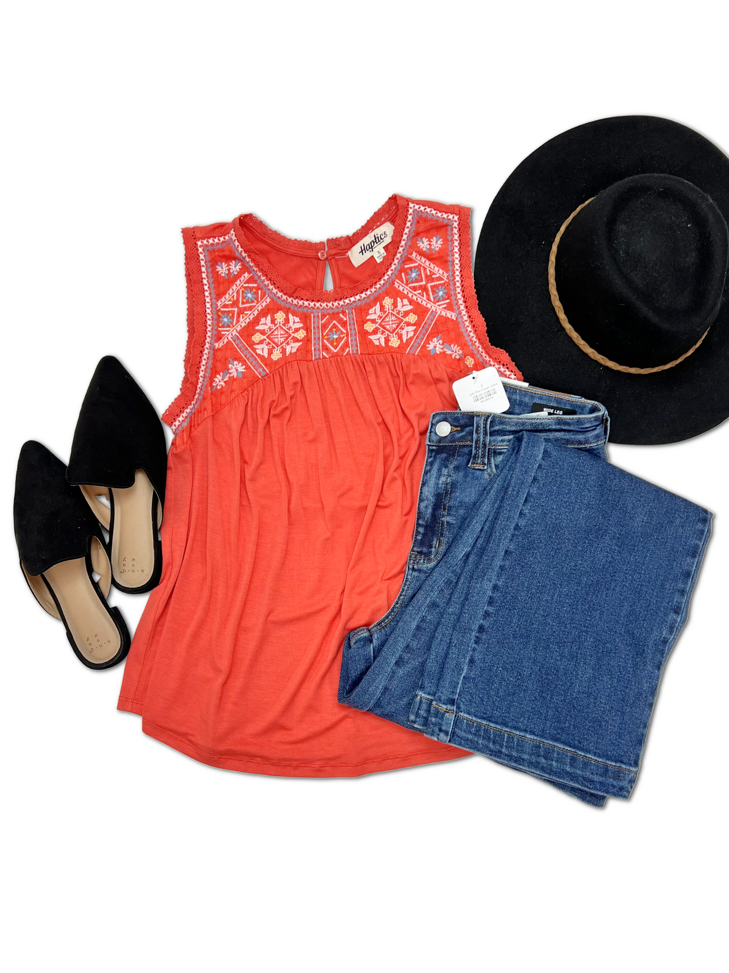 Orange Blossoms - Sleeveless Top