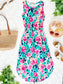 Sydney Scoop Dress - Aqua Floral